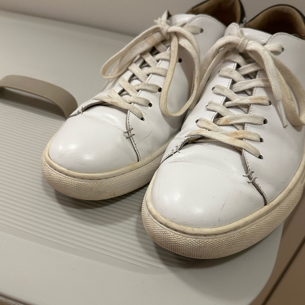 Club Monaco White Leather Sneakers - Picture 3 of 11